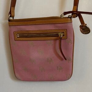 Dooney & Bourke Pink and Tan Crossbody Bag